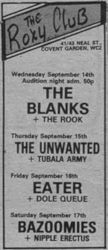 The Roxy Newspaper Advery 1977